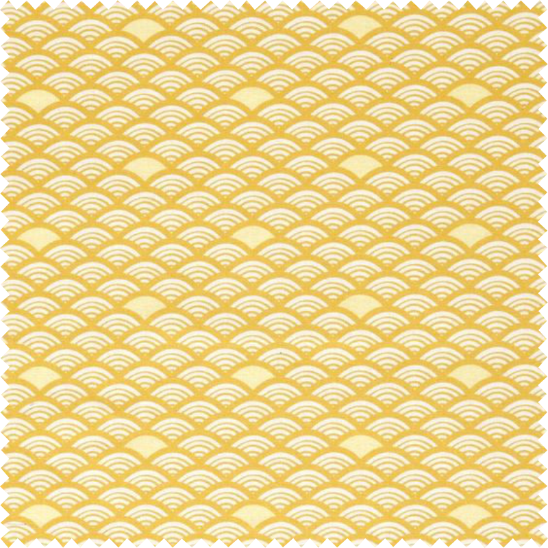 Tissu jaune vagues