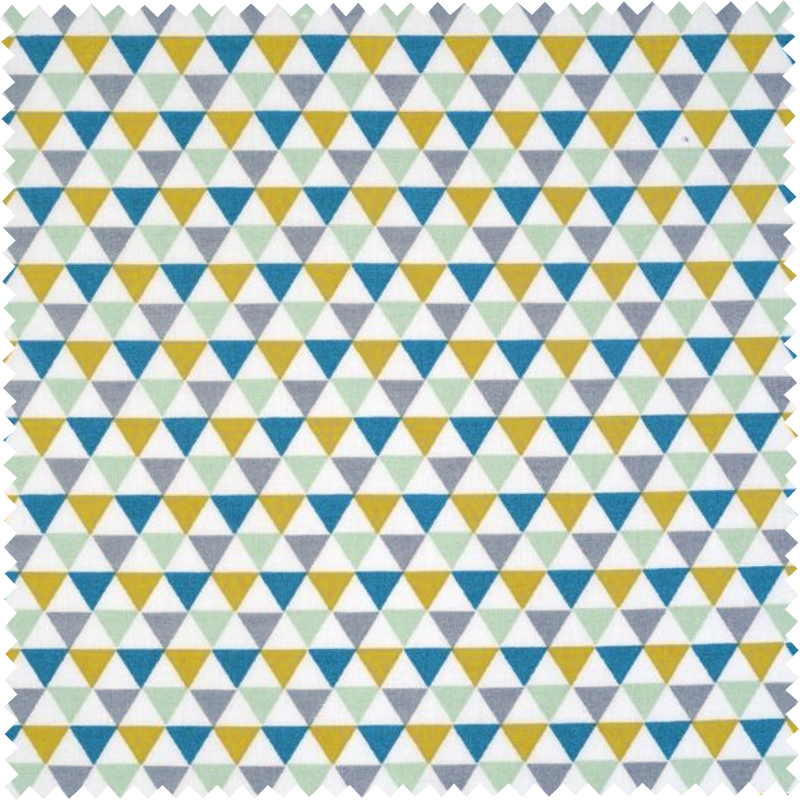 Tissu multicolore triangles