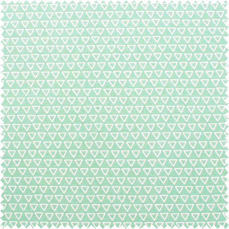 Tissu vert menthe triangles